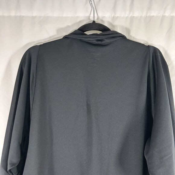 Nike Jacket Men's Large Solid Black Full Zip Mock Neck Zip Pocket Long Sleeve - Picture 8 of 9